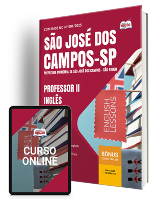 Apostila Prefeitura de São José dos Campos - SP 2025 - Professor II - Inglês