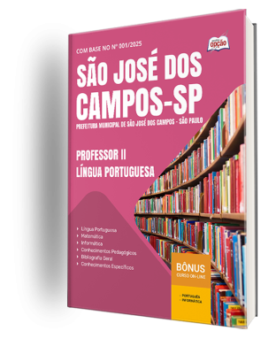 Apostila Prefeitura de São José dos Campos - SP 2025 - Professor II - Língua Portuguesa