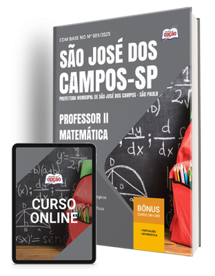 Apostila Prefeitura de São José dos Campos - SP 2025 - Professor II - Matemática