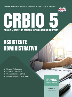 Apostila CRBio-5 2025 - Assistente Administrativo