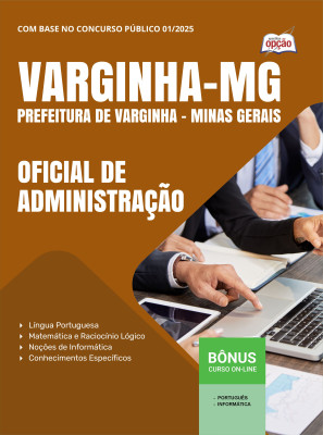 Apostila Prefeitura de Varginha - MG 2025 - Oficial de Administração