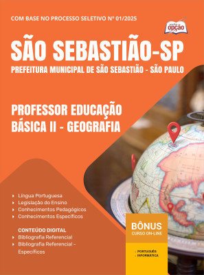 Apostila Prefeitura de São Sebastião - SP 2025 - Professor Educação Básica II - Geografia