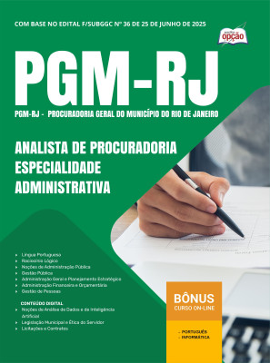 Apostila PGM-RJ 2025 - Analista de Procuradoria - Especialidade: Administrativa