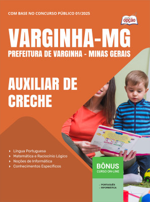 Apostila Prefeitura de Varginha - MG 2025 - Auxiliar de Creche