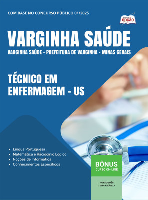 Apostila Prefeitura de Varginha - MG em PDF - Técnico em Enfermagem - US
