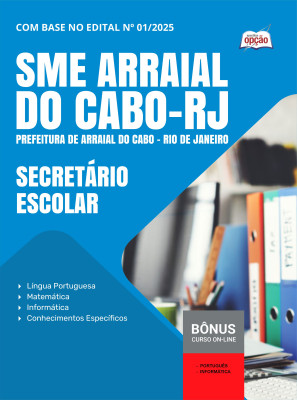 Apostila Prefeitura de Arraial do Cabo - RJ 2025 - Secretário Escolar