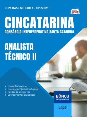 Apostila CINCATARINA em PDF - Analista Técnico II