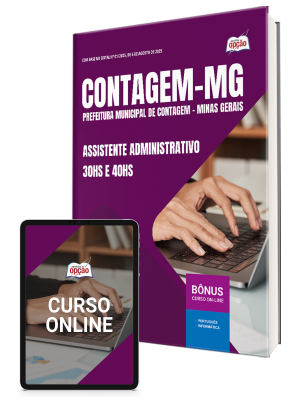 Apostila Prefeitura de Contagem - MG 2025 - Assistente Administrativo - 30hs e 40hs