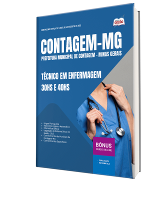 Apostila Prefeitura de Contagem - MG 2025 - Técnico em Enfermagem - 30hs e 40hs