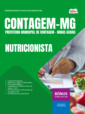 Apostila Prefeitura de Contagem - MG 2025 - Nutricionista
