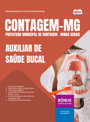 Apostila Prefeitura de Contagem em PDF - MG 2026 - Auxiliar de Saúde Bucal