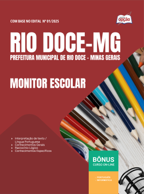 Apostila Prefeitura de Rio Doce-MG em PDF - Monitor Escolar
