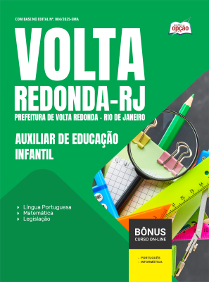 Apostila Prefeitura de Volta Redonda - RJ 2025 - Auxiliar de Educação Infantil