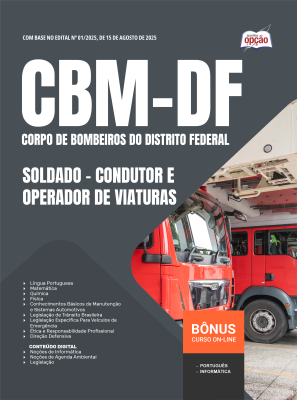 Apostila CBM-DF 2025 - Soldado - Condutor e Operador de Viaturas
