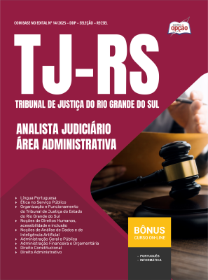 Apostila TJ-RS 2025 - Analista do Poder Judiciário - Área Administrativa