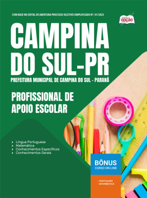 Apostila Prefeitura de Campina do Sul - PR em PDF 2026 - Profissional de Apoio Escolar