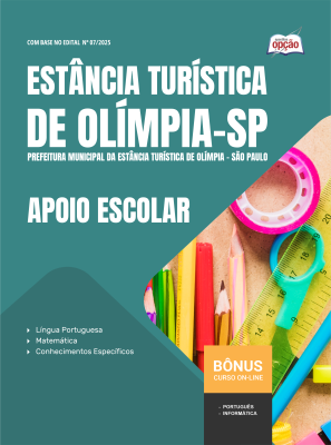 Apostila Prefeitura de Olímpia - SP em PDF 2026 - Apoio Escolar