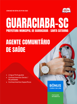 Apostila Prefeitura de Guaraciaba - SC em PDF 2025 - Agente Comunitário de Saúde