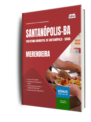 Apostila Prefeitura de Santanópolis-BA 2025 - Merendeira