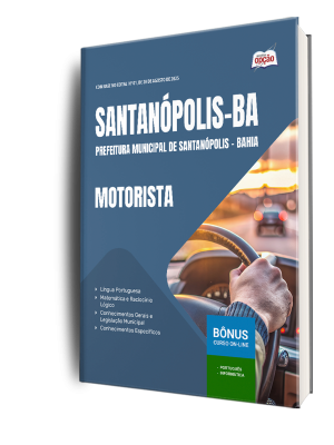 Apostila Prefeitura de Santanópolis-BA 2025 - Motorista
