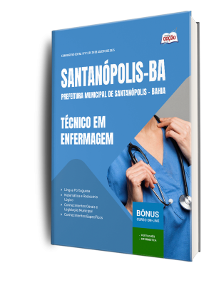 Apostila Prefeitura de Santanópolis-BA 2025 - Técnico em Enfermagem