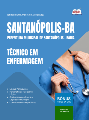 Apostila Prefeitura de Santanópolis-BA em PDF - Técnico em Enfermagem