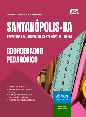 Apostila Prefeitura de Santanópolis-BA 2025 - Coordenador Pedagógico