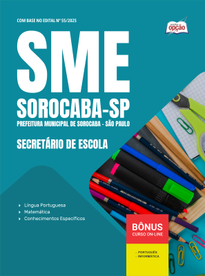Apostila Prefeitura de Sorocaba - SP 2025 - Secretário de Escola
