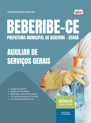 Apostila Prefeitura de Beberibe-CE 2025 - Auxiliar de Serviços Gerais
