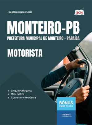 Apostila Prefeitura de Monteiro-PB em PDF - Motorista