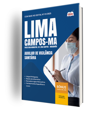 Apostila Prefeitura de Lima Campos-MA 2025 - Auxiliar de Vigilância Sanitária