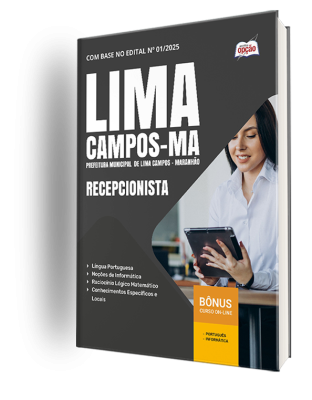 Apostila Prefeitura de Lima Campos-MA 2025 - Recepcionista