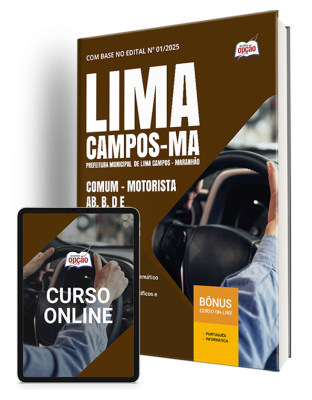 Apostila Prefeitura de Lima Campos-MA 2025 - Comum - Motorista AB, B, D e E