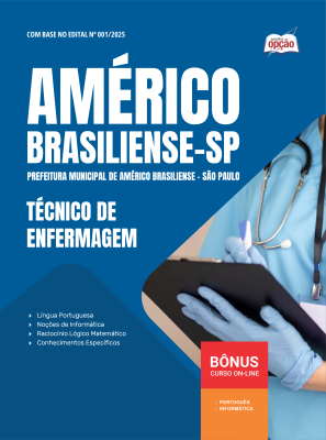 Apostila Prefeitura de Américo Brasiliense - SP em PDF - Técnico de Enfermagem