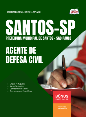 Apostila Prefeitura de Santos - SP 2025 - Agente de Defesa Civil