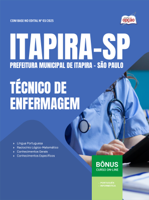 Apostila Prefeitura de Itapira - SP 2025 - Técnico de Enfermagem