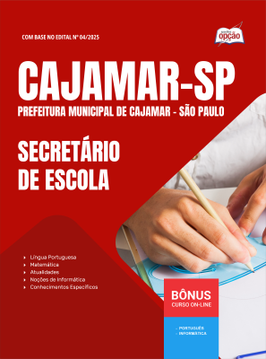 Apostila Prefeitura de Cajamar - SP em PDF - Secretário de Escola