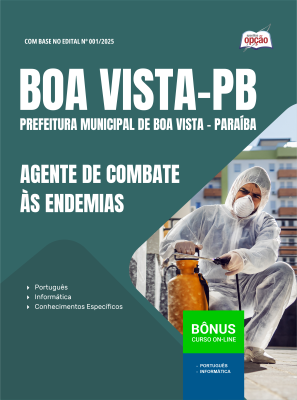 Apostila Prefeitura de Boa Vista-PB em PDF - Agente de Combate às Endemias