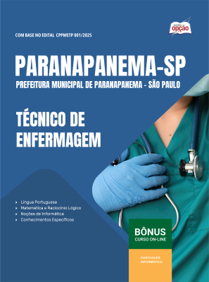 Apostila Prefeitura de Paranapanema-SP 2025 - Técnico de Enfermagem