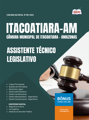 Apostila Câmara de Itacoatiara-AM em PDF - Assistente Técnico Legislativo