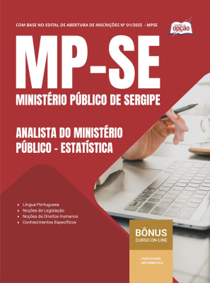 Apostila MP-SE 2026 em PDF - Analista do Ministério Público - Estatística