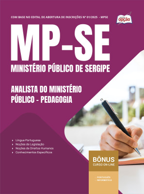 Apostila MP-SE 2026 em PDF - Analista do Ministério Público - Pedagogia