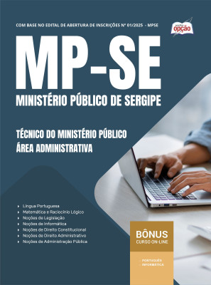Apostila MP-SE 2025 - Técnico do Ministério Público - Área Administrativa