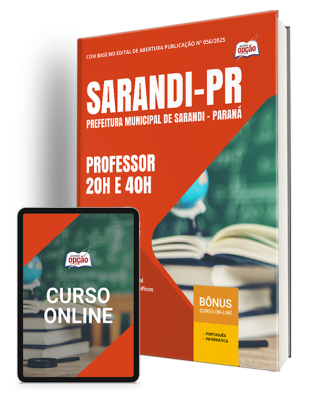 Apostila Prefeitura de Sarandi-PR 2025 - Professor 20h e 40h