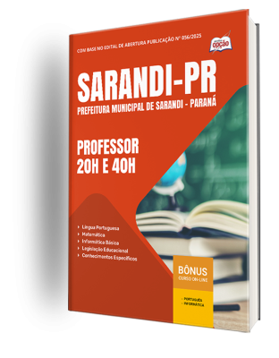 Apostila Prefeitura de Sarandi-PR 2025 - Professor 20h e 40h