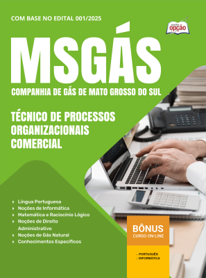 Apostila MSGÁS 2025 - Técnico de Processos Organizacionais - Comercial