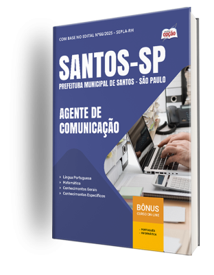 Apostila Prefeitura de Santos - SP 2025 - Agente de Comunicação
