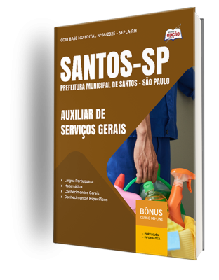 Apostila Prefeitura de Santos - SP 2025 - Auxiliar de Serviços Gerais