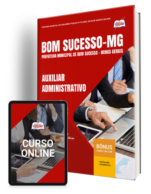 Apostila Prefeitura de Bom Sucesso-MG 2025 - Auxiliar Administrativo