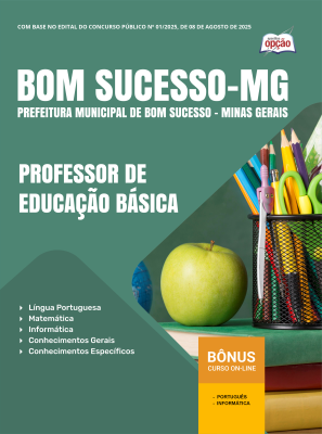 Apostila Prefeitura de Bom Sucesso-MG 2025 - Professor de Educação Básica
